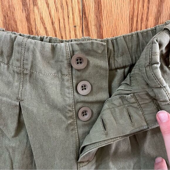 NWT Free People Hard Rain Gaucho Cropped Cargo Pants Washed Pine Size 0 - Picture 9 of 13